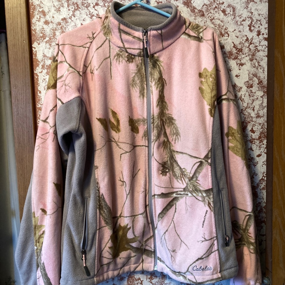 Jacket, Fleece, Cabela's Pink Camouflage, XL